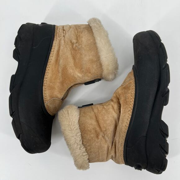 Sorel Snow Angel Zip Boots Thinsulate Womens 7 Faux Fur Suede Snow Winter Tan - Picture 4 of 9